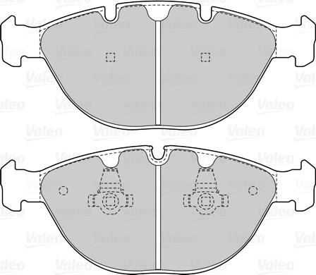 Valeo 601524 - Комплект спирачно феродо, дискови спирачки vvparts.bg