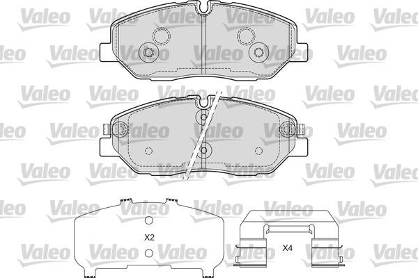 Valeo 601691 - Комплект спирачно феродо, дискови спирачки vvparts.bg