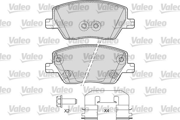 Valeo 601697 - Комплект спирачно феродо, дискови спирачки vvparts.bg