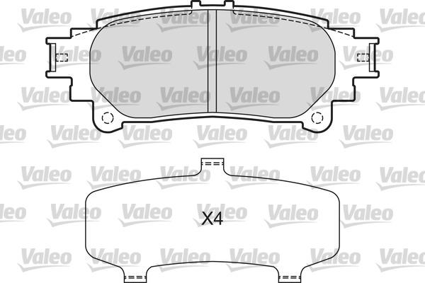 Valeo 601658 - Комплект спирачно феродо, дискови спирачки vvparts.bg