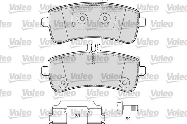 Valeo 601666 - Комплект спирачно феродо, дискови спирачки vvparts.bg