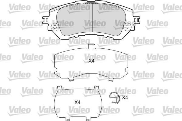 Valeo 601668 - Комплект спирачно феродо, дискови спирачки vvparts.bg