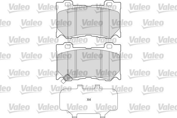 Valeo 601663 - Комплект спирачно феродо, дискови спирачки vvparts.bg