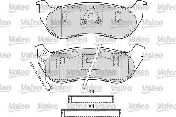 Valeo 601683 - Комплект спирачно феродо, дискови спирачки vvparts.bg