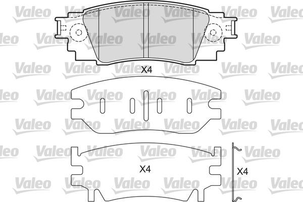 Valeo 601687 - Комплект спирачно феродо, дискови спирачки vvparts.bg