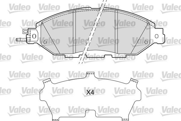 Valeo 601675 - Комплект спирачно феродо, дискови спирачки vvparts.bg