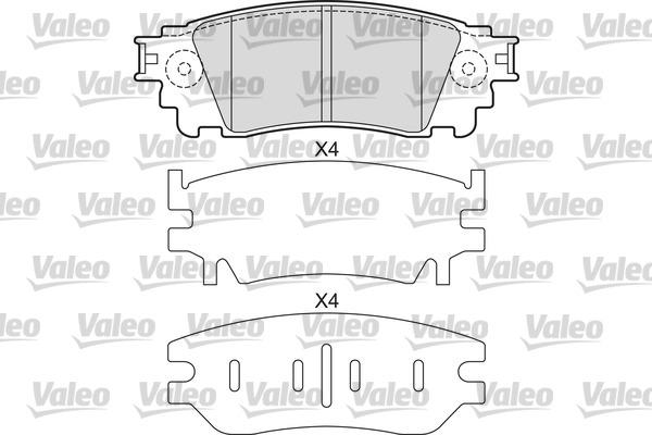 Valeo 601678 - Комплект спирачно феродо, дискови спирачки vvparts.bg