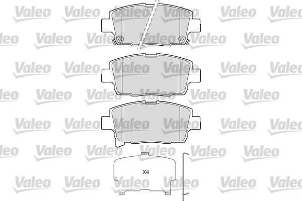 Valeo 601673 - Комплект спирачно феродо, дискови спирачки vvparts.bg