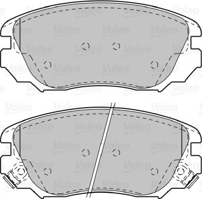 Valeo 601047 - Комплект спирачно феродо, дискови спирачки vvparts.bg