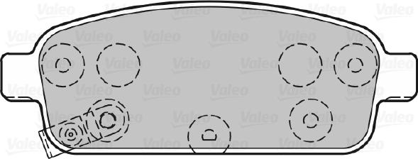 Valeo 601055 - Комплект спирачно феродо, дискови спирачки vvparts.bg