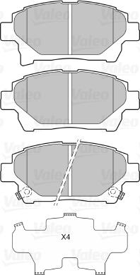 Valeo 601060 - Комплект спирачно феродо, дискови спирачки vvparts.bg