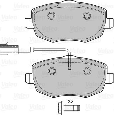 Valeo 601031 - Комплект спирачно феродо, дискови спирачки vvparts.bg