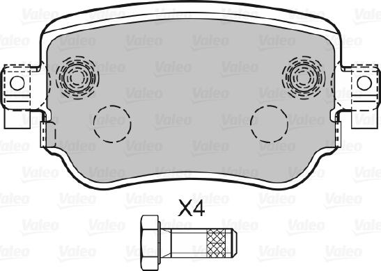Valeo 601392 - Комплект спирачно феродо, дискови спирачки vvparts.bg