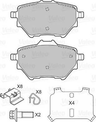 Valeo 601397 - Комплект спирачно феродо, дискови спирачки vvparts.bg
