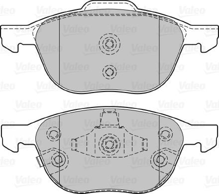 Valeo 601368 - Комплект спирачно феродо, дискови спирачки vvparts.bg