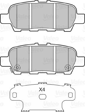 Valeo 601331 - Комплект спирачно феродо, дискови спирачки vvparts.bg