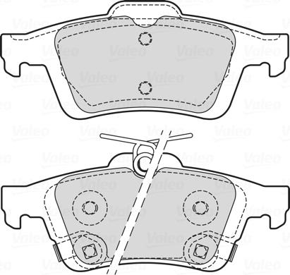 Valeo 601709 - Комплект спирачно феродо, дискови спирачки vvparts.bg