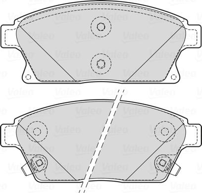 Valeo 601705 - Комплект спирачно феродо, дискови спирачки vvparts.bg