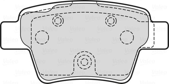 Valeo 601707 - Комплект спирачно феродо, дискови спирачки vvparts.bg