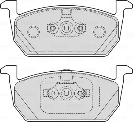 Valeo 601719 - Комплект спирачно феродо, дискови спирачки vvparts.bg