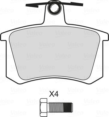 Valeo 601710 - Комплект спирачно феродо, дискови спирачки vvparts.bg