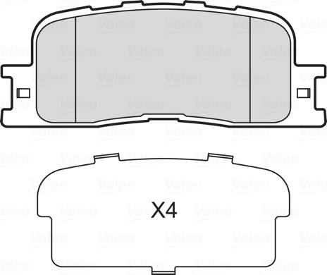 Valeo 601735 - Комплект спирачно феродо, дискови спирачки vvparts.bg