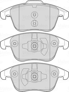 Valeo 601737 - Комплект спирачно феродо, дискови спирачки vvparts.bg