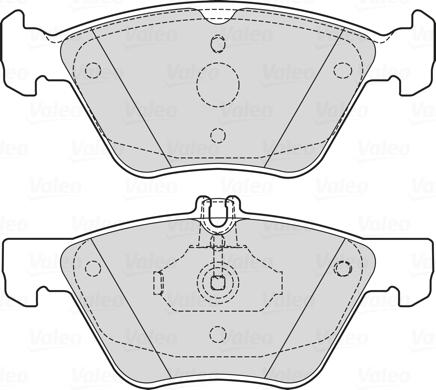 Valeo 601729 - Комплект спирачно феродо, дискови спирачки vvparts.bg