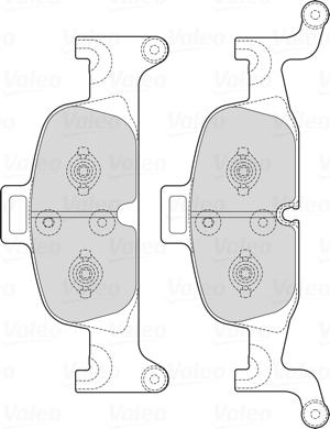 Valeo 601721 - Комплект спирачно феродо, дискови спирачки vvparts.bg