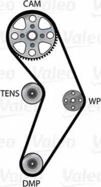 Valeo 614536 - Водна помпа+ к-кт ангренажен ремък vvparts.bg