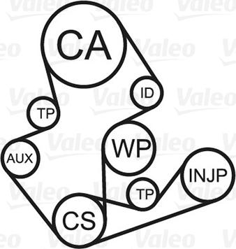 Valeo 614648 - Водна помпа+ к-кт ангренажен ремък vvparts.bg