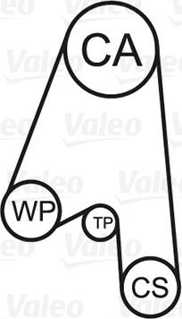 Valeo 614608 - Водна помпа+ к-кт ангренажен ремък vvparts.bg