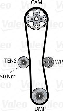 Valeo 614702 - Водна помпа+ к-кт ангренажен ремък vvparts.bg