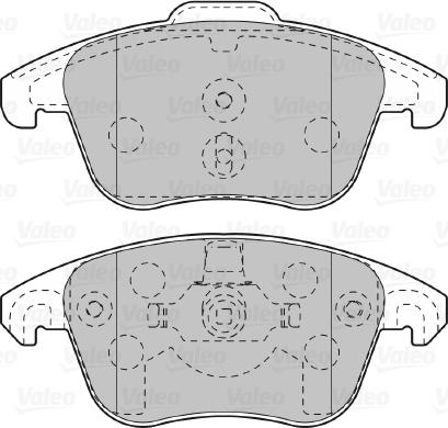 Valeo 670998 - Комплект спирачно феродо, дискови спирачки vvparts.bg