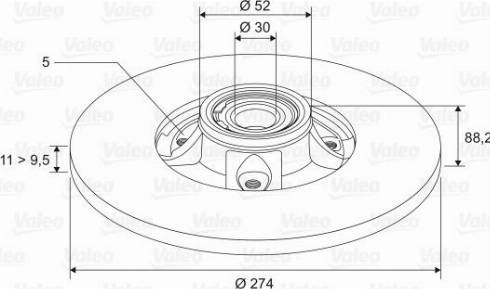 Valeo 197496 - Спирачен диск vvparts.bg