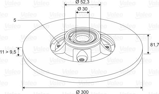 Valeo 197451 - Спирачен диск vvparts.bg