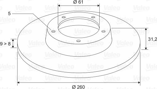 Valeo 197464 - Спирачен диск vvparts.bg