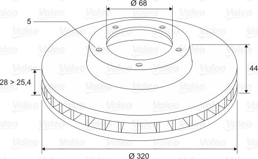 Valeo 197486 - Спирачен диск vvparts.bg