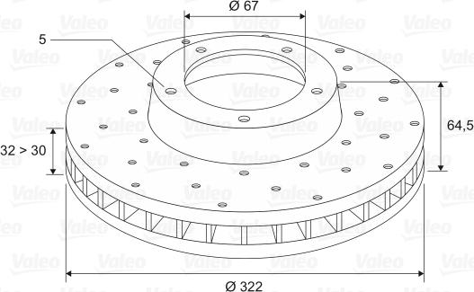 Valeo 197478 - Спирачен диск vvparts.bg