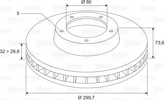 Valeo 197565 - Спирачен диск vvparts.bg