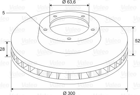 Valeo 197524 - Спирачен диск vvparts.bg