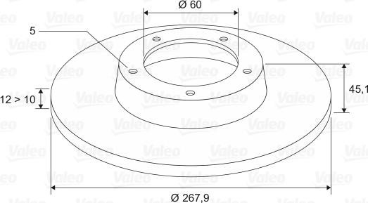 Valeo 197521 - Спирачен диск vvparts.bg