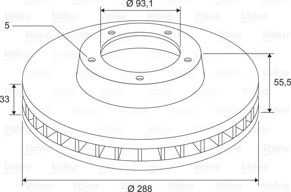 Valeo 197694 - Спирачен диск vvparts.bg