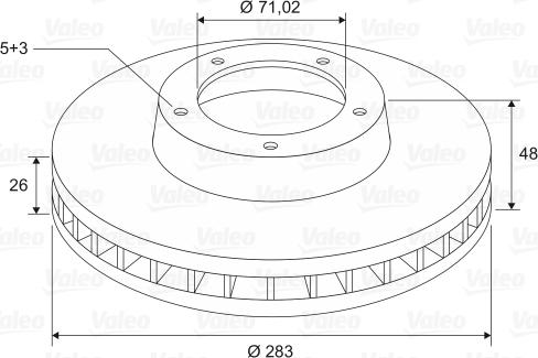 Valeo 197649 - Спирачен диск vvparts.bg