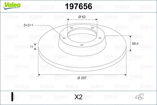 Valeo 197656 - Спирачен диск vvparts.bg