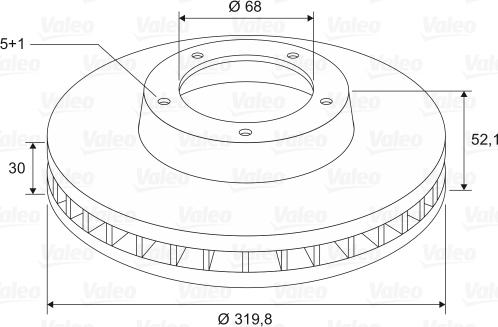 Valeo 197662 - Спирачен диск vvparts.bg