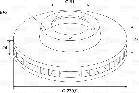 Valeo 197681 - Спирачен диск vvparts.bg