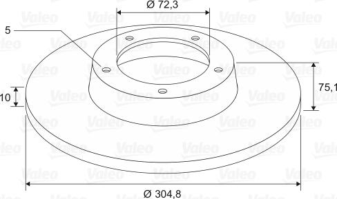 Valeo 197624 - Спирачен диск vvparts.bg