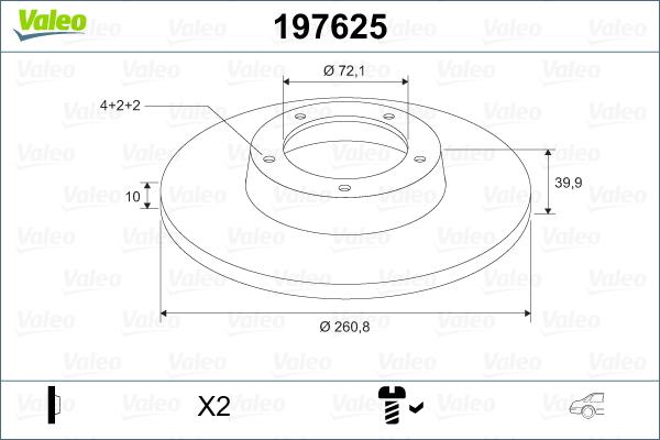 Valeo 197625 - Спирачен диск vvparts.bg