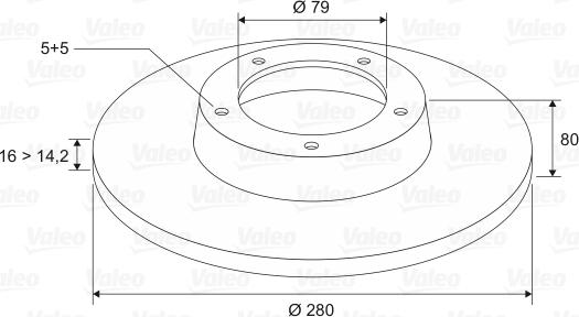 Valeo 197097 - Спирачен диск vvparts.bg